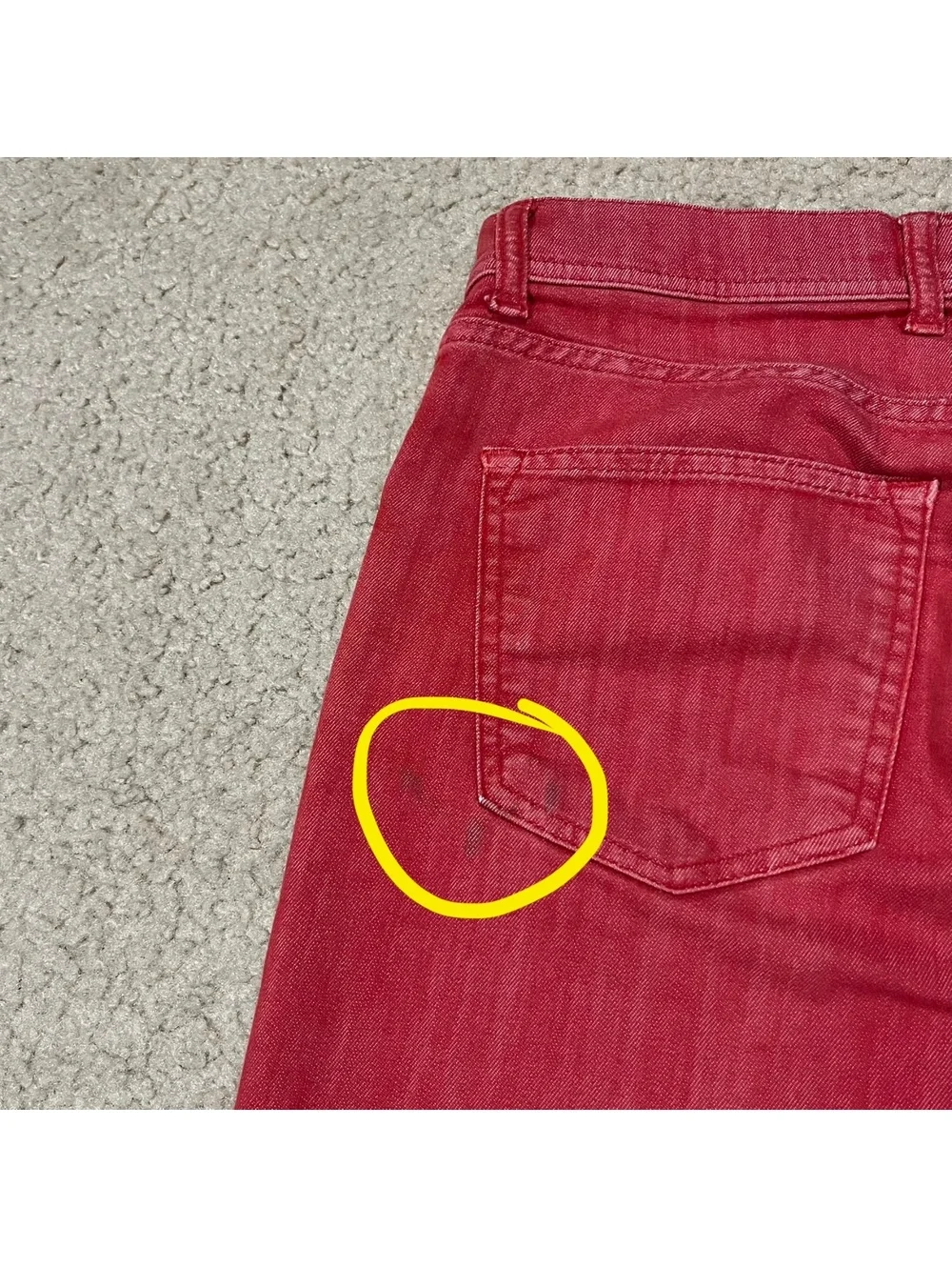 Kiton Mens Red Stretch Jeans Size 33